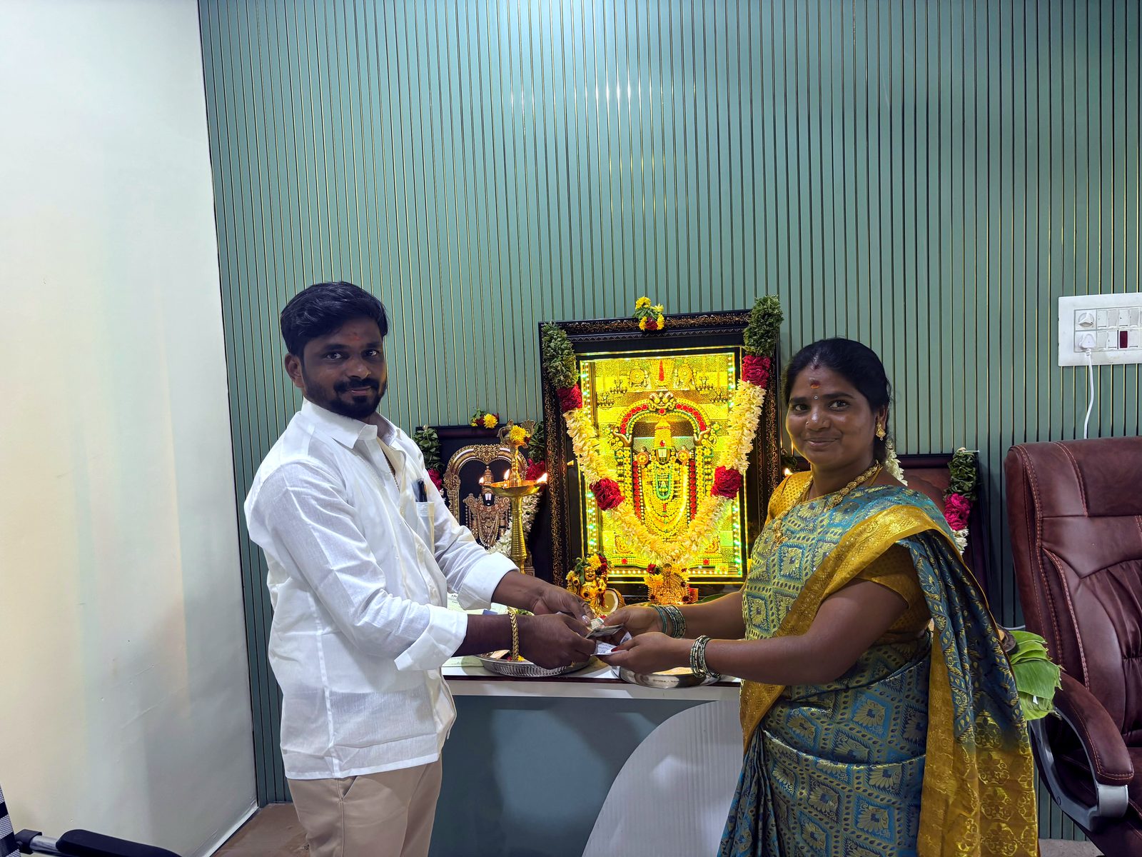 A blessing and honouring moment at the branch