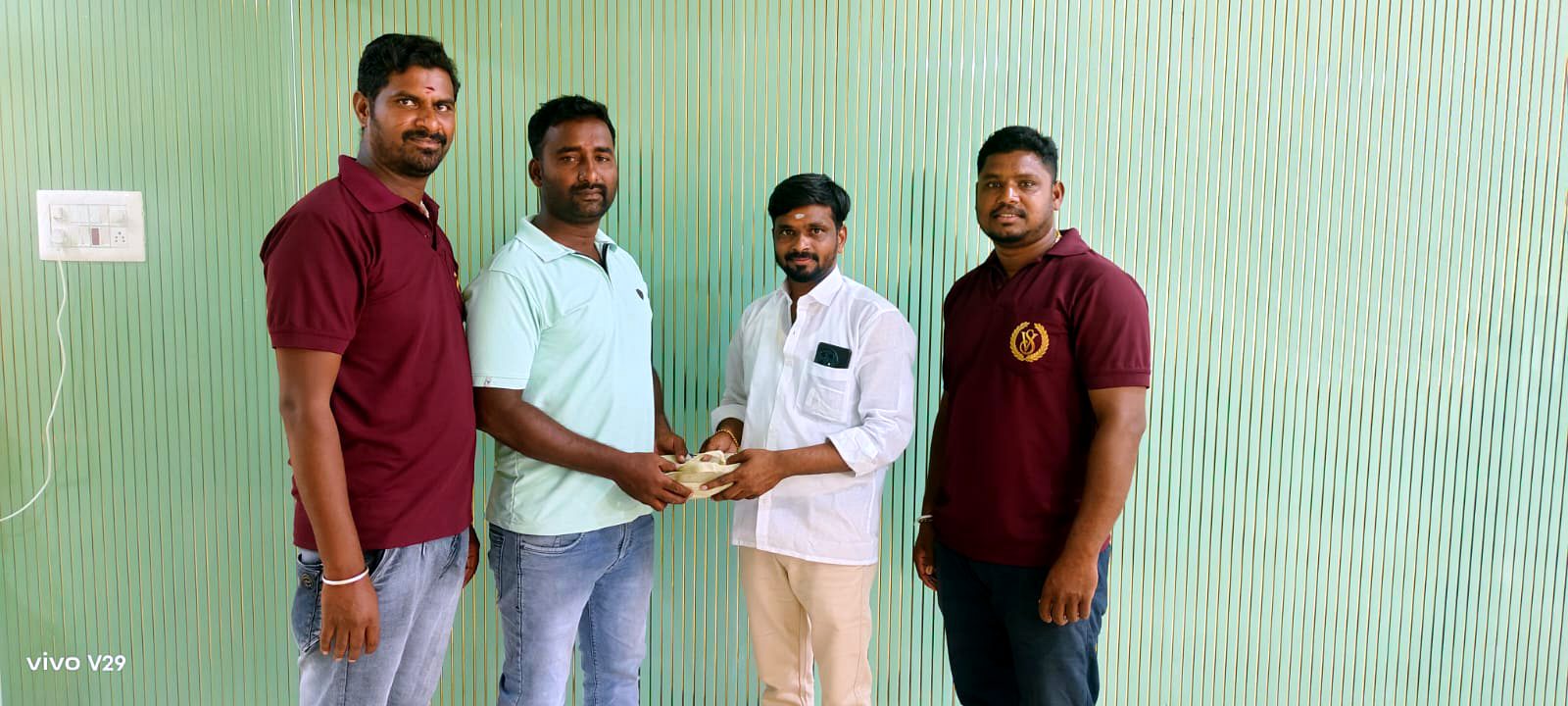 Customers being honoured at the branch